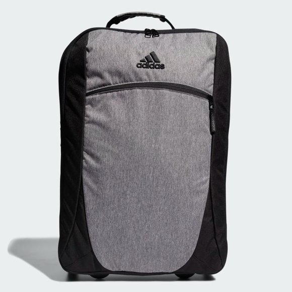 Adidas Men's Black Gray ROLLING GOLF TRAVEL BAG FI3025 - Picture 1 of 2